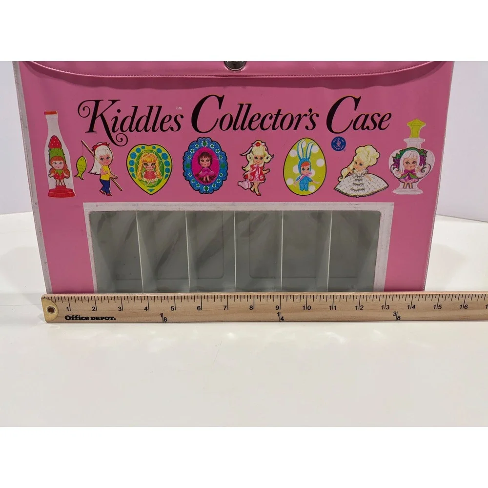 Vintage 1967 Mattel Liddle Kiddles Collector Case Pink Vinyl Carrying Doll Case